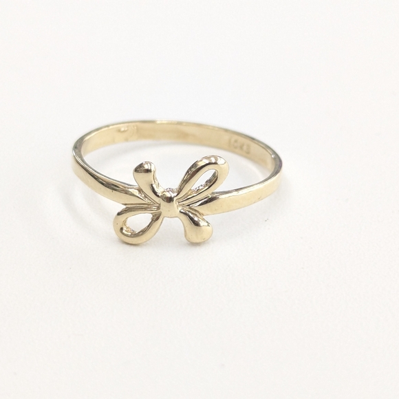 10kt Real Gold Bow Ring For Women